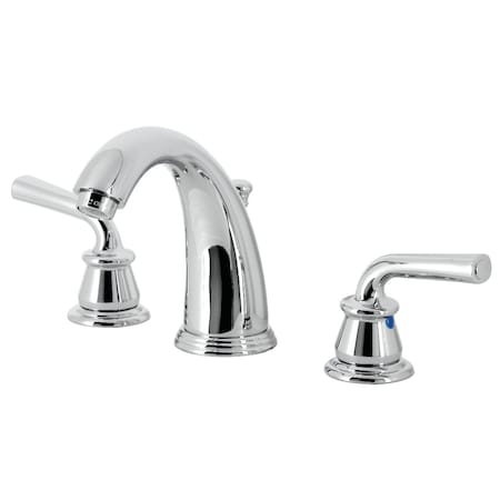 Kingston Brass Widespread Bathroom Faucet with Pop-Up Drain, Polished Chrome KB981RXL